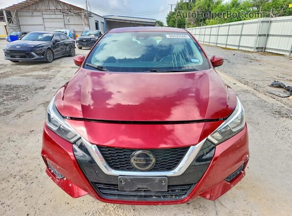 3N1CN8EV3ML860312 2021 NISSAN VERSA Red Vista frontal