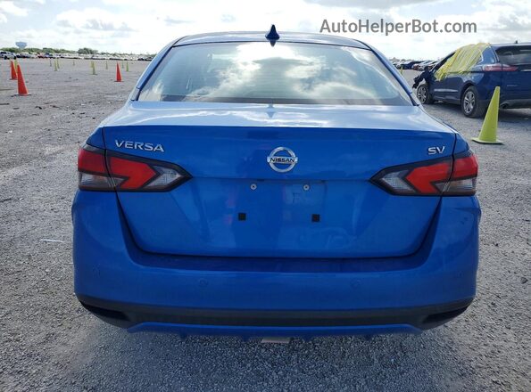 3N1CN8EV4ML919352 2021 NISSAN VERSA Blue Հետևի տեսք