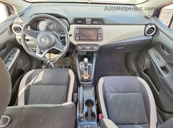 3N1CN8EV5ML863955 2021 NISSAN VERSA Blue Առջևի վահանակի տեսք