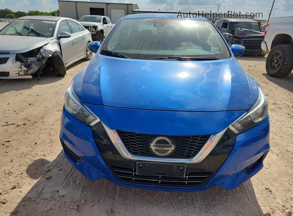 3N1CN8EV5ML863955 2021 NISSAN VERSA Blue Դիմացի տեսք