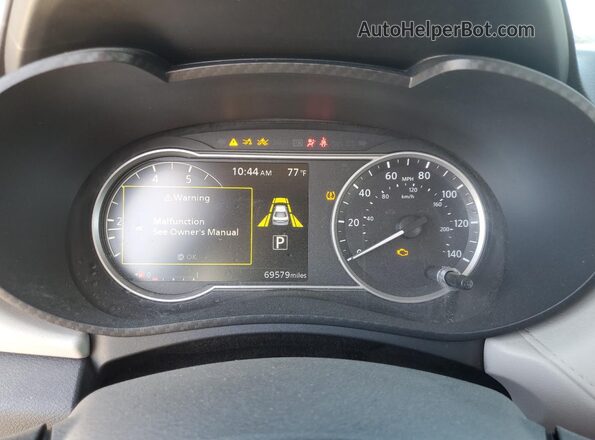 3N1CN8EV5ML874583 2021 NISSAN VERSA Black Вид щитка приладів