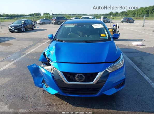 3N1CN8EV6ML829622 2021 NISSAN VERSA Blue Вид щитка приладів