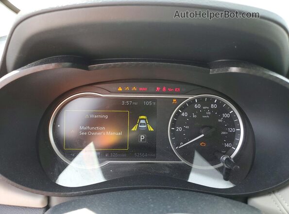 3N1CN8EV9LL806236 2020 NISSAN VERSA Белый Вид щитка приборов