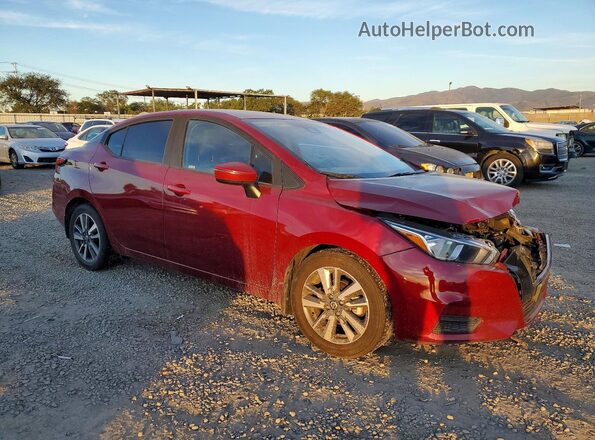 3N1CN8EV9ML824205 2021 NISSAN VERSA Красный Передняя правая четверть