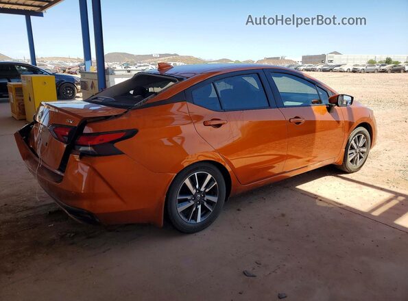 3N1CN8EVXML845709 2021 NISSAN VERSA Orange Trasero derecho