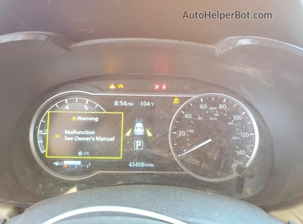 3N1CN8EVXML845709 2021 NISSAN VERSA Orange Vista del cuadro de instrumentos