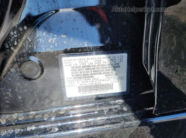 3N1CN8EVXSL852057 2025 NISSAN VERSA Black Vista de la etiqueta del VIN