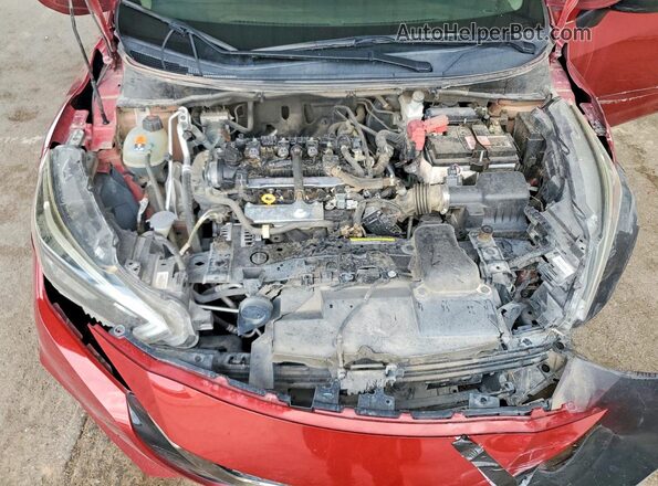 3N1CN8FV2LL905222 2020 NISSAN VERSA Maroon Widok wnętrza z tyłu