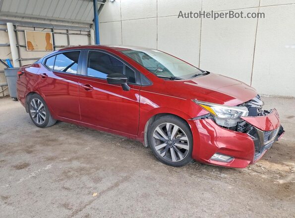 3N1CN8FV2LL905222 2020 NISSAN VERSA Maroon Przód prawy