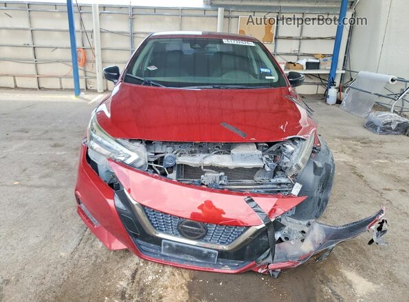 3N1CN8FV2LL905222 2020 NISSAN VERSA Maroon Widok z przodu