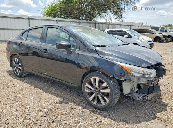 3N1CN8FV2ML876662 2021 NISSAN VERSA Black წინა მარჯვენა