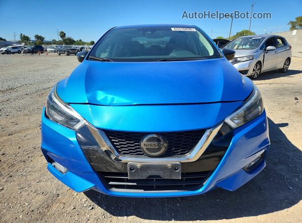 3N1CN8FV3ML805535 2021 NISSAN VERSA Blue Դիմացի տեսք