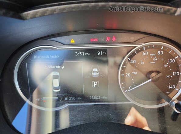 3N1CN8FV3ML805535 2021 NISSAN VERSA Blue Սարքավորումների վահանակի տեսք