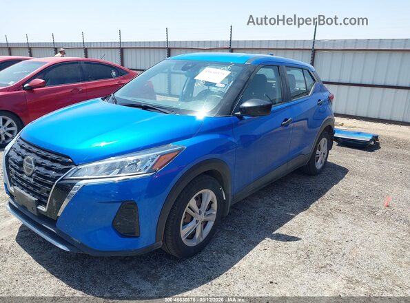 3N1CP5BV0ML551491 2021 NISSAN KICKS Blue Передня ліва чверть
