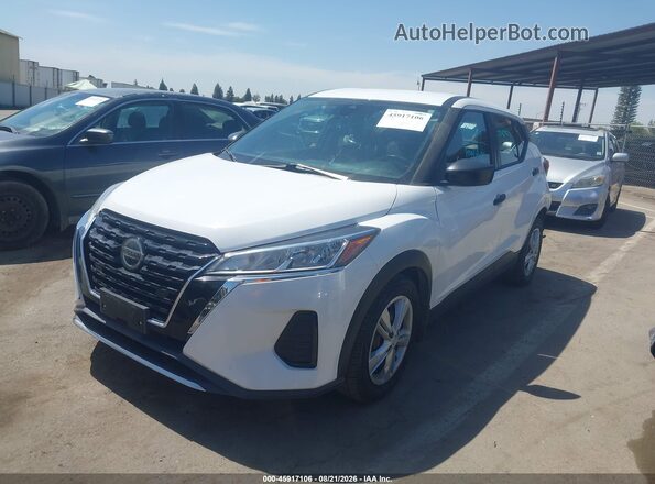 3N1CP5BV2ML496574 2021 NISSAN KICKS White Առջևի ձախ երեք քառորդ տեսարան