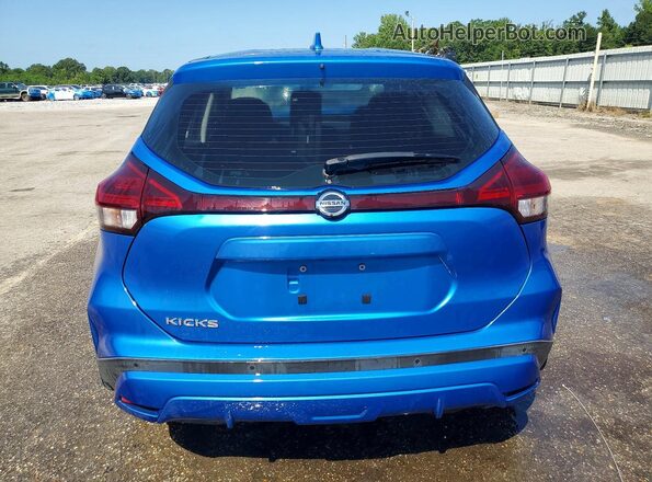 3N1CP5BV2ML538709 2021 NISSAN KICKS Blue Rear view