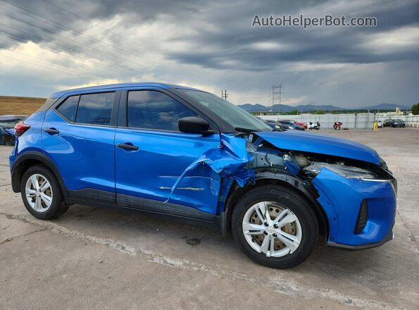 3N1CP5BV4ML560405 2021 NISSAN KICKS Blue Передня права чверть