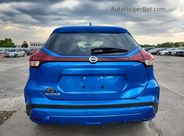 3N1CP5BV4ML560405 2021 NISSAN KICKS Blue Вид ззаду