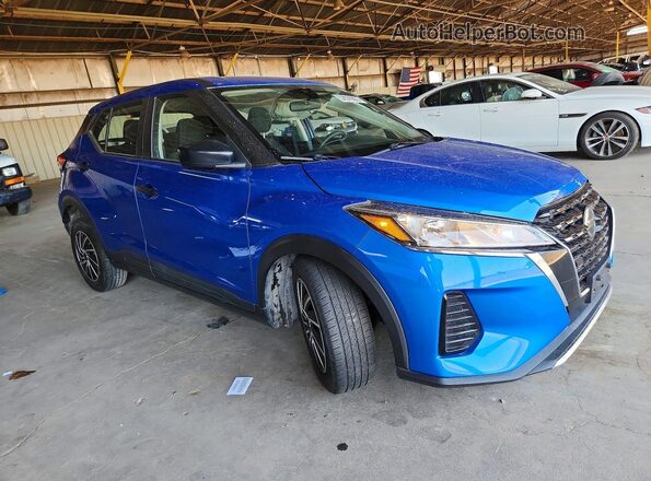 3N1CP5BV8ML487359 2021 NISSAN KICKS Blue წინა მარჯვენა