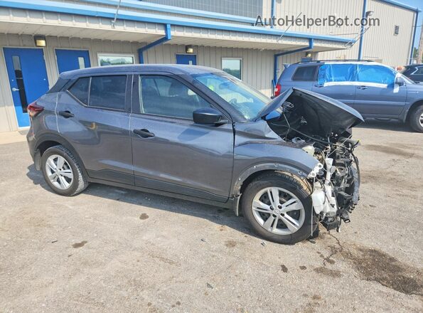 3N1CP5BV8ML541307 2021 NISSAN KICKS Gray Передня права чверть