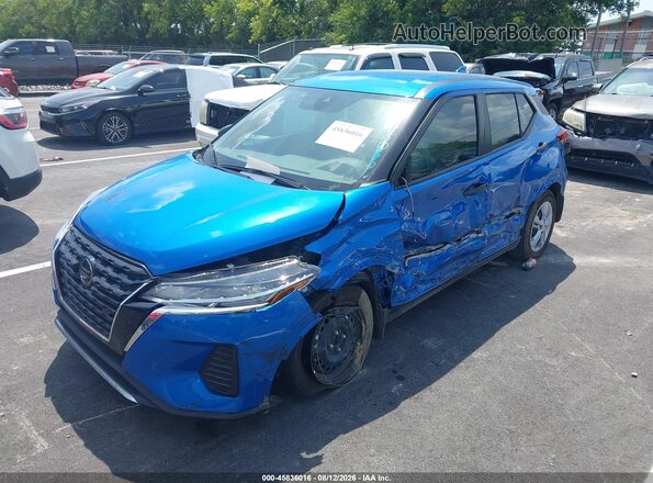 3N1CP5BV9ML489752 2021 NISSAN KICKS Blue Vista tres cuartos delantera izquierda