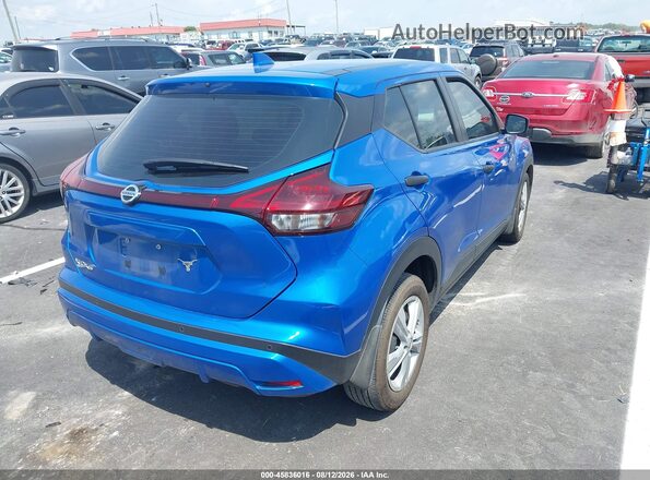 3N1CP5BV9ML489752 2021 NISSAN KICKS Blue Trasero derecho