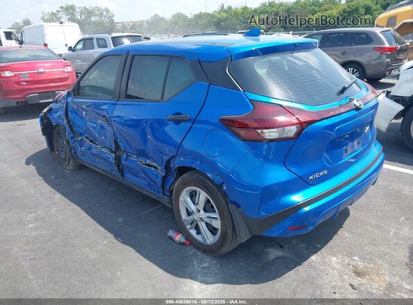 3N1CP5BV9ML489752 2021 NISSAN KICKS Blue Trasero izquierdo