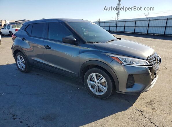 3N1CP5BVXML473446 2021 NISSAN KICKS Серый Передняя правая четверть