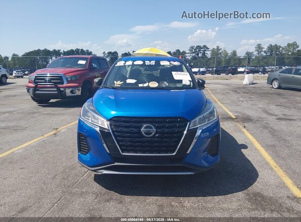 3N1CP5BVXML498721 2021 NISSAN KICKS Blue Widok zestawu wskaźników