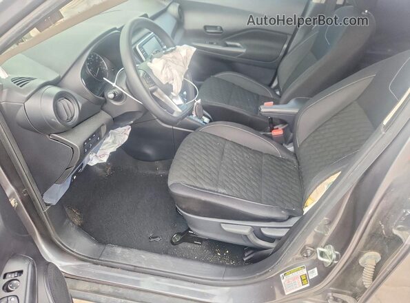 3N1CP5BVXML564460 2021 NISSAN KICKS Gray Вид салону спереду