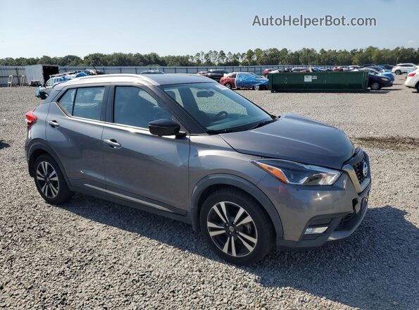 3N1CP5CU0KL485379 2019 NISSAN KICKS Серый Передняя правая четверть