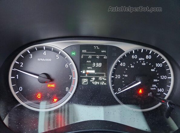 3N1CP5CU1KL510855 2019 NISSAN KICKS Белый Вид щитка приборов