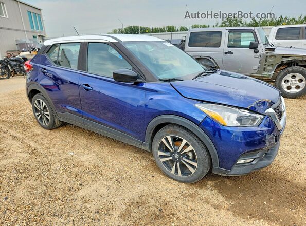 3N1CP5CU2JL518865 2018 NISSAN KICKS Синий Передняя правая четверть