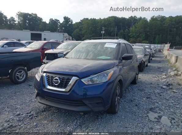 3N1CP5CU2JL528733 2018 NISSAN KICKS Dark Blue Առջևի ձախ երեք քառորդ տեսարան