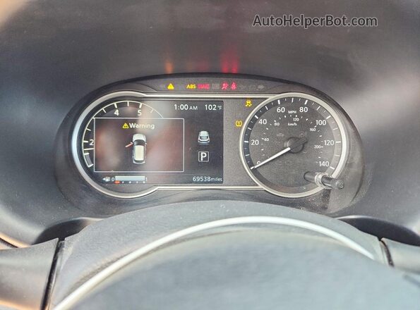 3N1CP5CU3KL512171 2019 NISSAN KICKS Темно-бордовый Вид щитка приборов