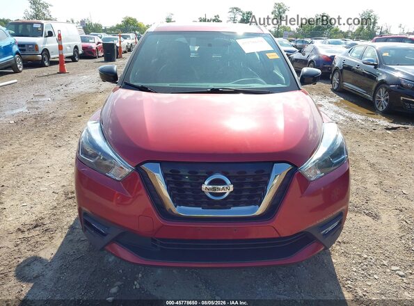 3N1CP5CU5JL514213 2018 NISSAN KICKS Red Instrument cluster view