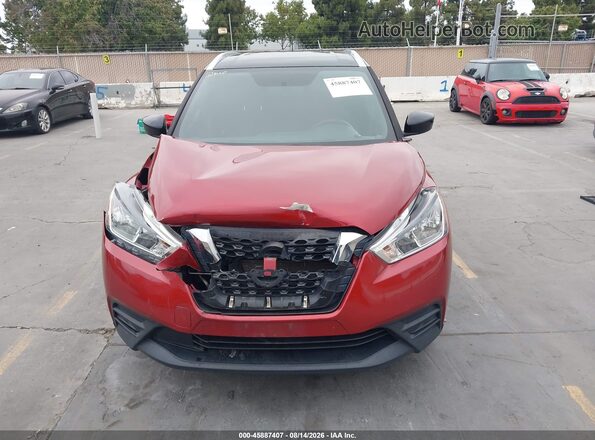 3N1CP5CU5KL505867 2019 NISSAN KICKS Maroon Widok zestawu wskaźników