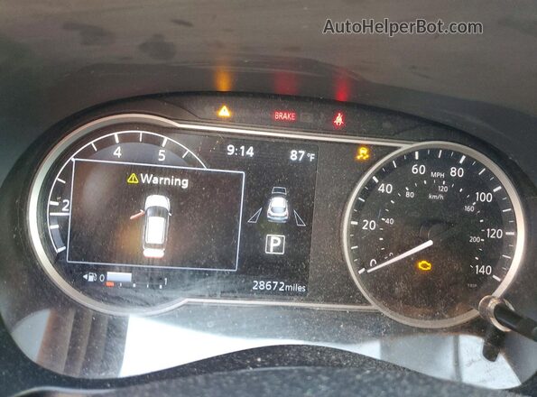 3N1CP5CU6KL519504 2019 NISSAN KICKS Blue Вид щитка приладів