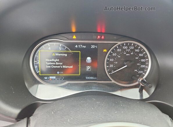 3N1CP5CU7KL511217 2019 NISSAN KICKS White Вид щитка приладів