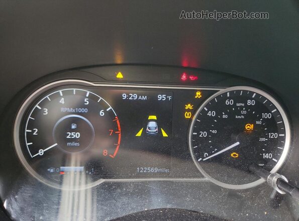3N1CP5CU9KL557681 2019 NISSAN KICKS Black Вид щитка приладів