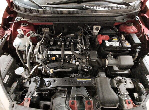 3N1CP5CU9KL564937 2019 NISSAN KICKS Red Vista del compartimento del motor