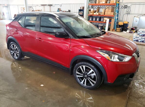 3N1CP5CUXJL543013 2018 NISSAN KICKS Темно-бордовый Передняя правая четверть