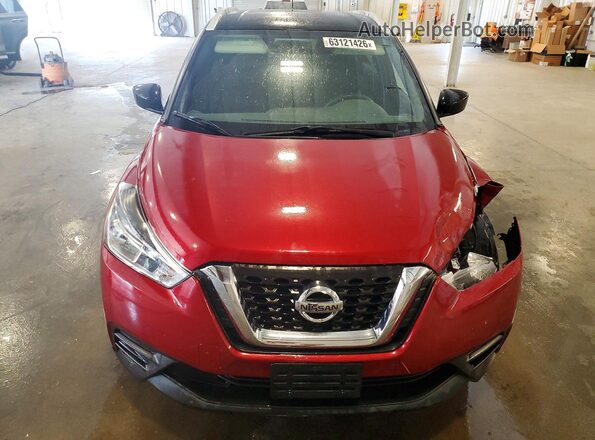 3N1CP5CUXJL543013 2018 NISSAN KICKS Темно-бордовый Вид спереди
