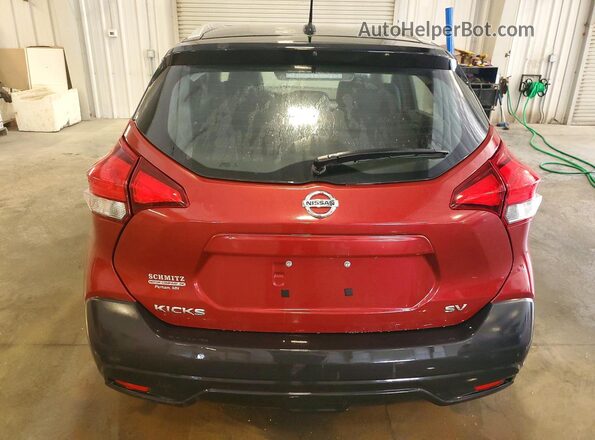 3N1CP5CUXJL543013 2018 NISSAN KICKS Темно-бордовый Вид сзади