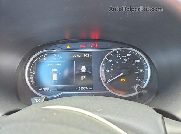 3N1CP5CUXKL480996 2019 NISSAN KICKS Maroon Widok zestawu wskaźników