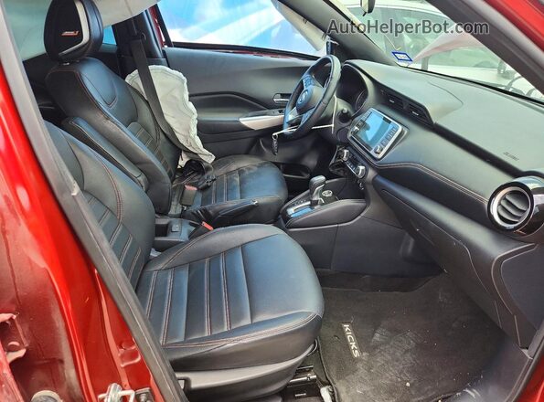 3N1CP5CUXKL480996 2019 NISSAN KICKS Maroon Widok wnętrza z przodu