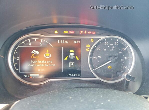 3N1CP5CUXKL482988 2019 NISSAN KICKS Blue Սարքավորումների վահանակի տեսք