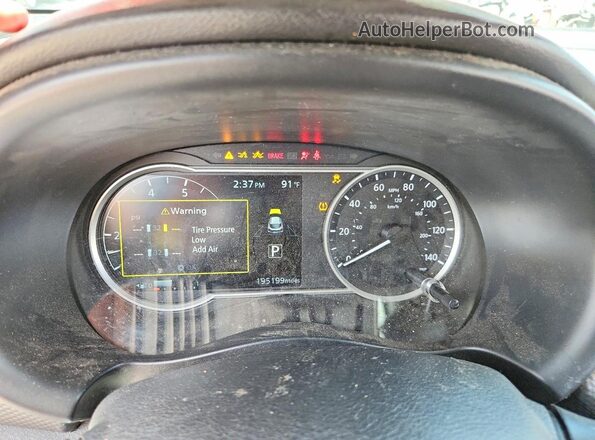3N1CP5CV0LL506063 2020 NISSAN KICKS Red Widok zestawu wskaźników