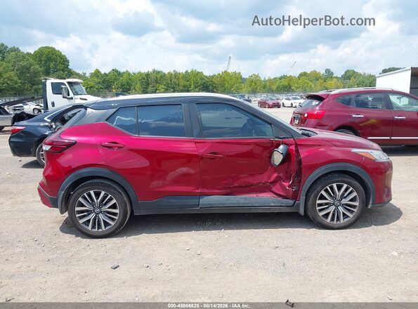 3N1CP5CV1ML491624 2021 NISSAN KICKS Темно-бордовый Вид задней части салона