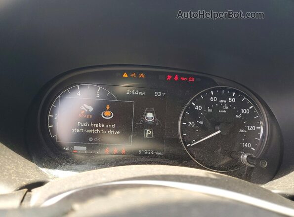 3N1CP5CV2ML523609 2021 NISSAN KICKS Red Вид щитка приладів